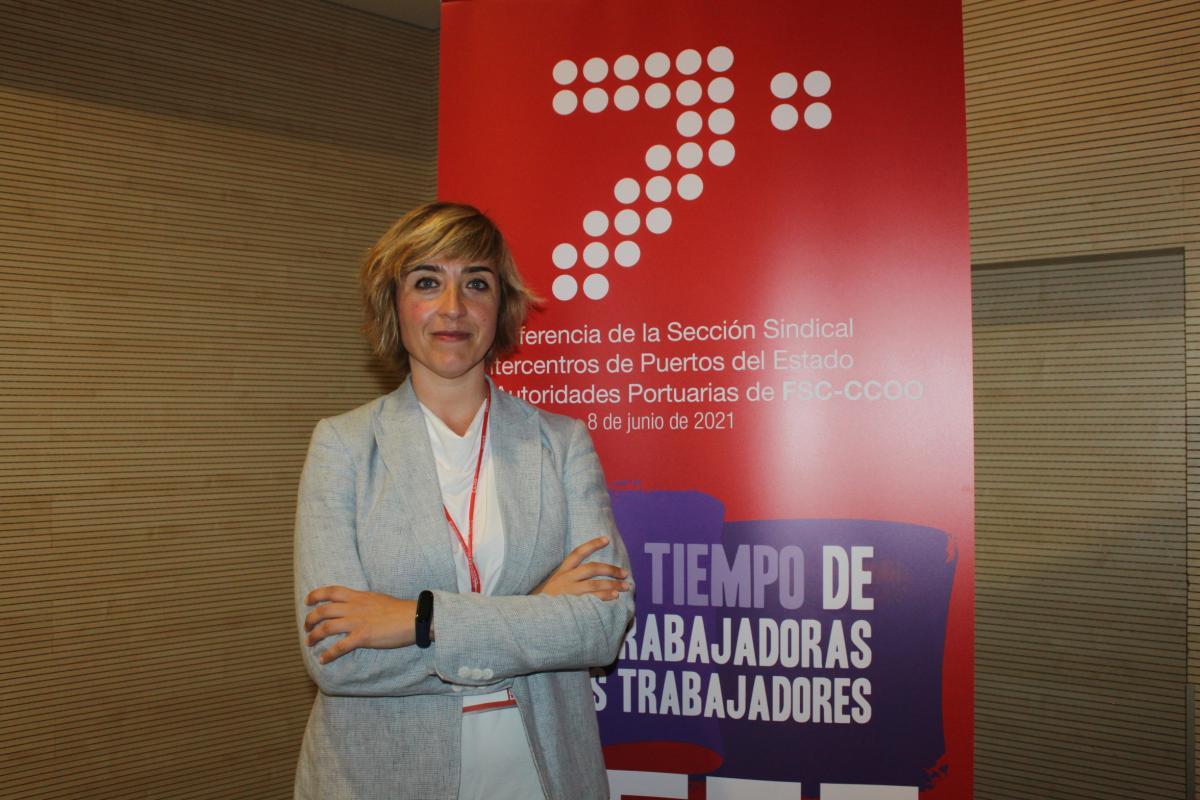 Soraya Díaz, elegida nueva secretaria general en la 7º Conferencia de la Sección Sindical Intercentros de Puertos en CCOO